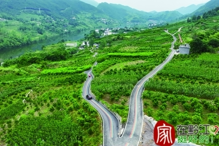 黔江：产业路修进库区 柑橘园见“彩虹”